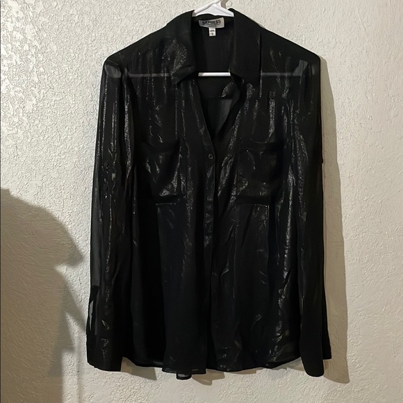 Express Tops - Express Black Portofino Shirt